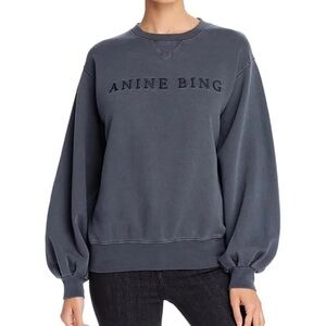 Anine Bing Esme Sweatshirt in Washed Indigo